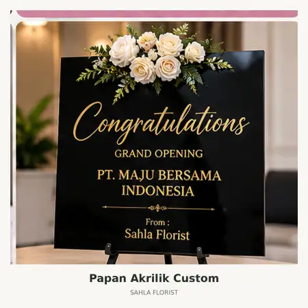Papan Bunga Akrilik Surabaya